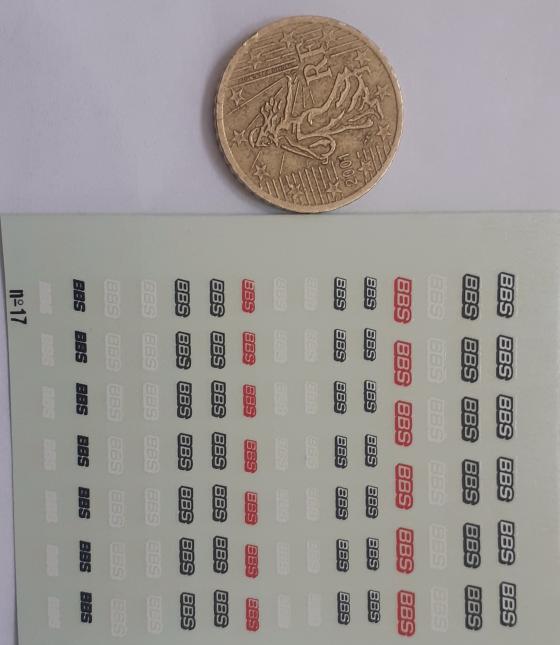 decals décalcomanie 1:43 bbs 1/43