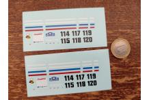 décalcomanie décalque pour la coupe r8 gordini 1/43 renault