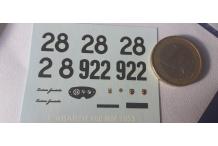 ferrari abarth 166 MM 1953 1/43 decalcomanie