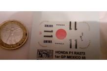 decals décalcomanie honda f1 ra272 grand prix mexico 1965 1/43