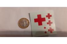 decals decalcomanie croix rouge ambulance 1/43