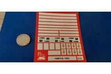 decals decalcomanie divers pompiers de paris 1/43