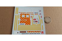 decals decalcomanie  pompiers renault midlum ps5 paris   1/43