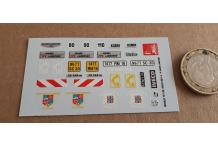 decals decalcomanie  pompiers renault 75130 iveco  labrosse gard charente  1/43