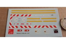 decals decalcomanie  sapeurs pompiers renault midlum pst gicar 1/43