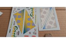 decals decalcomanie pompiers mercedes 1635 6x6 clif du gard 1/43