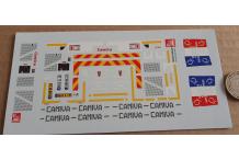 decals decalcomanie pompiers département 36 23 camiva renault midlum indre 1/43