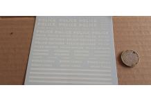 decals decalcomanie  mots police gendarmerie brigade fluvial en blanc  1/43