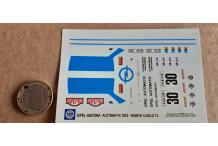 decals decalcomanie rare opel ascona automatic gr2 monte carlo 1973 1/43