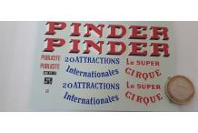 PINDER Unic publicité décals décalcomanie