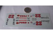 décalcomanie  ancien nascar 1/43 n 22 ford 1/43