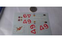 décalcomanie  ancien nascar 1/43 n 49 tuxedo plumbing