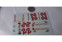 décalcomanie  ancien nascar 1/43 n 22 atlanta june up service