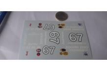 décalcomanie  ancien nascar 1/43 n 67 lytle oil co