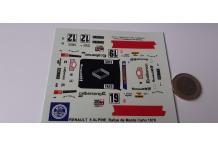 DECALCOMANIE DECALS  renault 5 alpine monte carlo 1978  1/43 rose