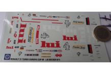 decalcomanie decals 1/43 renault r21 turbo europa cup 1989 lui becker