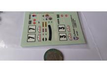 DECALCOMANIE DECALS  alpine A110 tour de corse 1970  1/43 rose