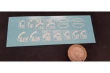 decals  decalcomanie  numéro 18 112 1/18