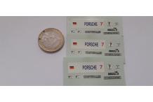 décalcomanie pour porsche 1/43 stand numéro 7 1 euros