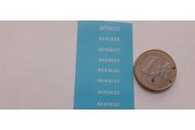 décalcomanie decals mot renault en blanc  2 cm  1 euros