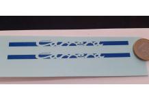 decals decalcomanie flanc porsche carrera en bleue 1/18