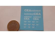 decals decalcomanie cea  estintori pompier circuit incendie course italie 1/43 1 euro