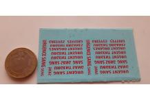 decals decalcomanie pompier don du sang urgent  1/43