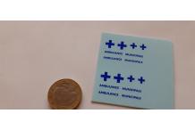 decals decalcomanie pompier ambulance municipale 1/43