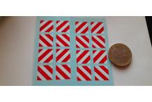 decals decalcomanie signalisation carré rouge et blanc tracteur