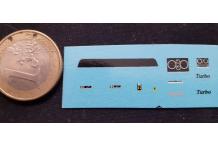 decals  decalcomanie  tableau de bord ferrari turbo 1/43 1 euro