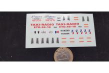 decals  decalcomanie 1/43 taxi pour citroen ds reasor restauration marque vitesse