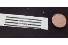 decals  decalcomanie  bande noir flanc pour porsche 1/43