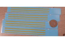 decals decalcomanie filet bande jaune pompier 1/43