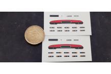 decals  decalcomanie coffre capot déco renault safrane 1/43 1 euros