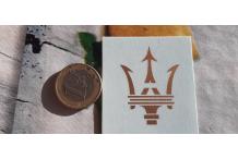 decals decalcomanie déco grand logo maserati diorama couleur or