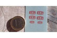 petit logo ptt rouge 1/43 dinky decals décalcomanie N 1 euro