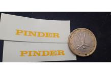 decals  decalcomanie pinder en jaune  34 mm