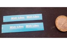 decalcomanie midi libre en blanc tour de france 1/43