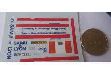 decalcomanie décals samu de lyon 1/43