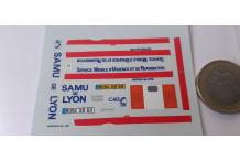 decals décalcomanie samu de lyon sur citroen evasion 1/43 cahier A