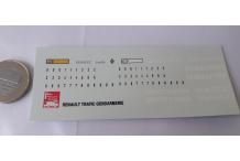 decals décalcomanie gendarmerie pour renault trafic 1/43 cahier a