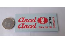 decals décalcomanie pub ancel sur citroen 2cv break camionnette 1/24 cahier a
