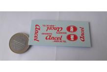 decals décalcomanie pub ancel sur citroen 2cv break camionnette 1/43 cahier a