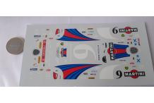 decals décalcomanie jaguar martini 1/43 cahier a