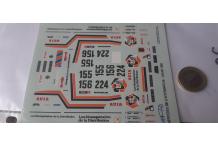 decals decalcomanie 1/43 mercedes 250 g intermarché dakar 1982 cahier a