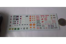 decals décalcomanie mélange de pub shell elf total mobil 1/43 cahier a