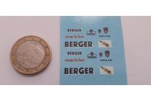 decals decalcomanie berger sur peugeot 1/87