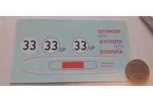 decals decalcomanie  1/32 toyota n33 cahier A
