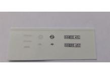 décalcomanie décals opel sann plaque capot coffre 1/43  cahier 1e