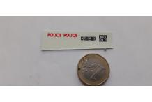 decals decalcomanie  police blanc et rouge 1/43  cahier 1e